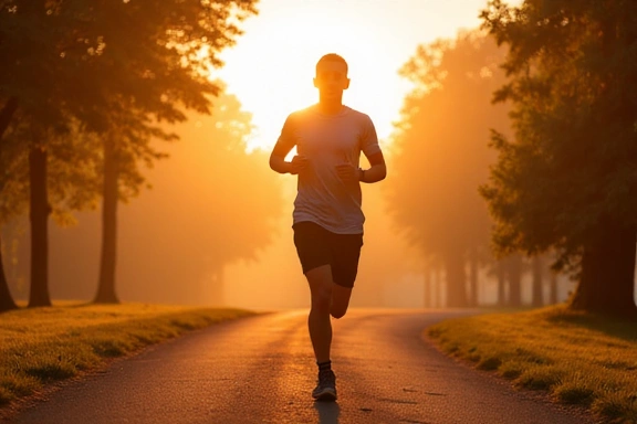 A person exercising outdoors, demonstrating physical activity as part of a healthy lifestyle.